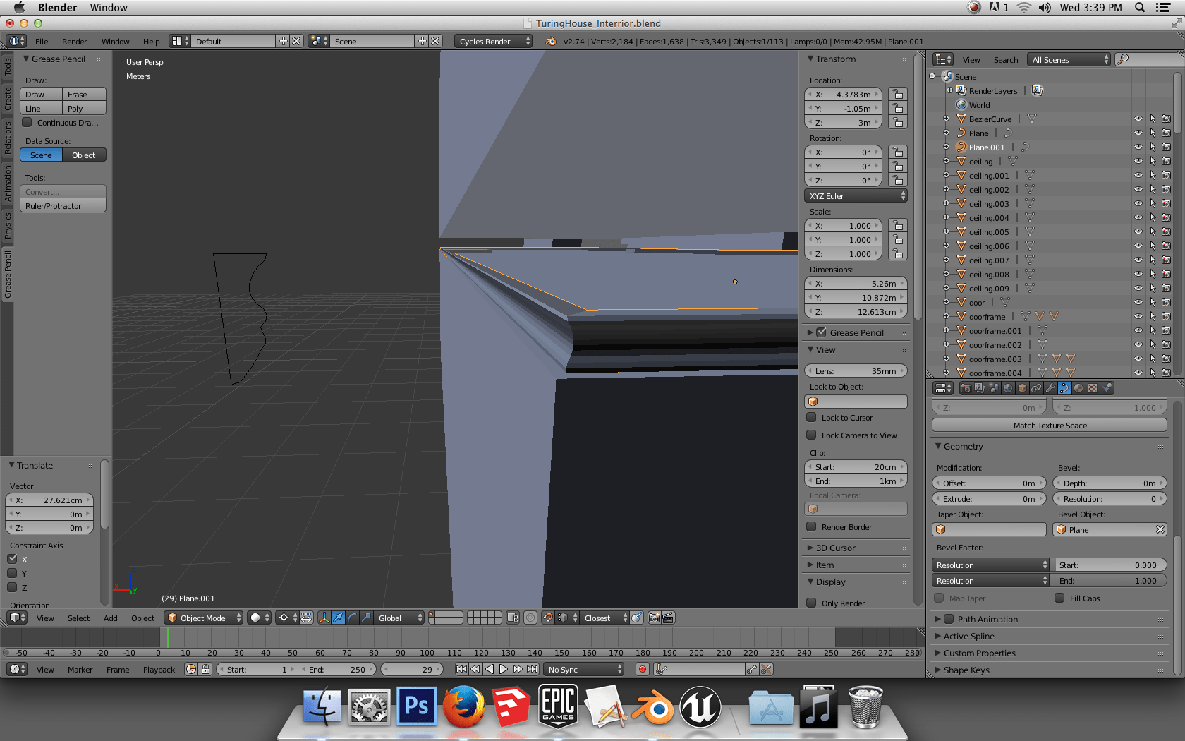 modeling Curve Bevel going outwards not inwards Blender Stack Exchange