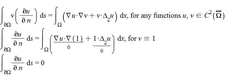 multivariable calculus Harmonic function and Neumann Compatibility