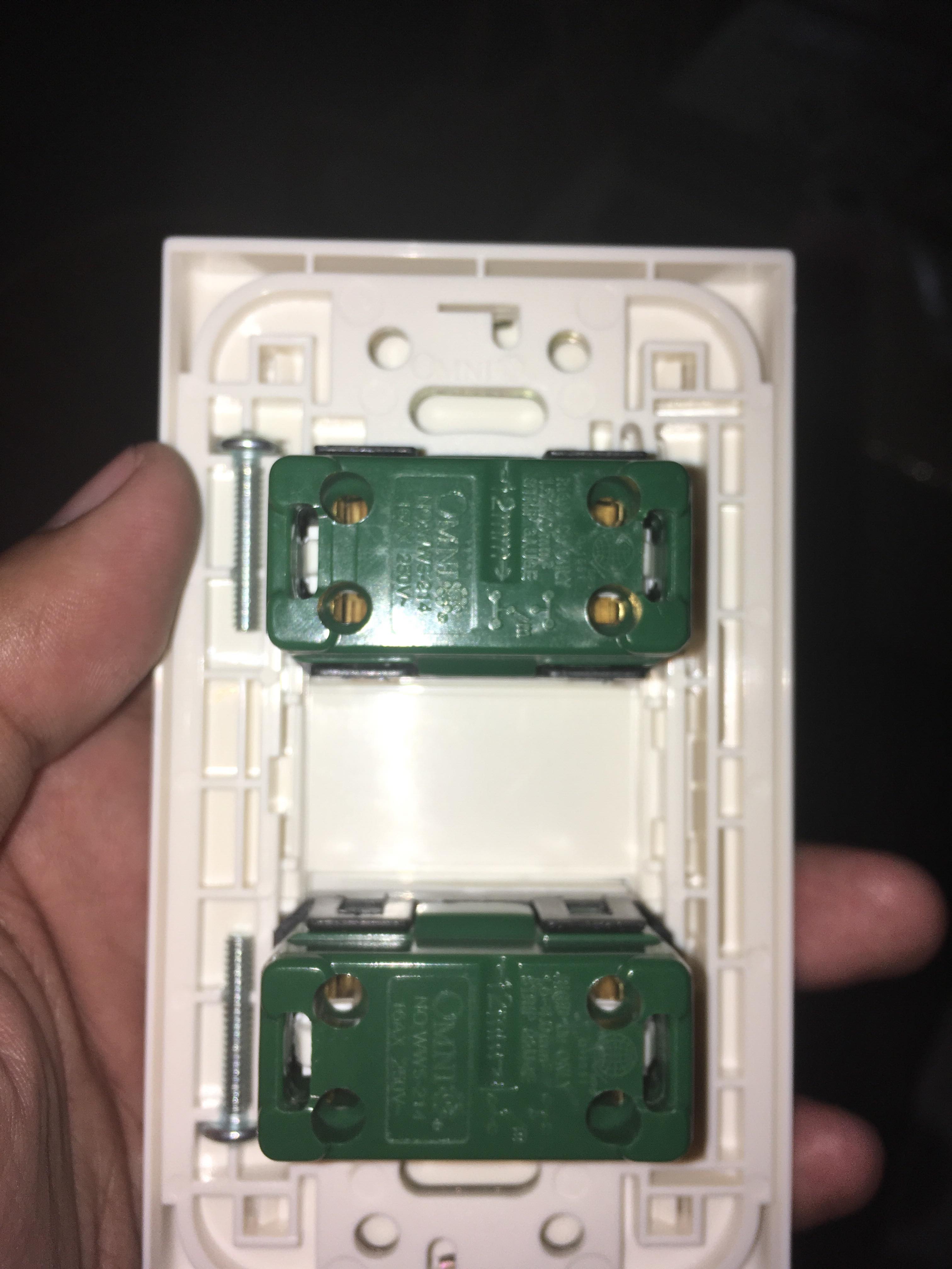 Electrical 3 wired old light switch to a new light switch Love