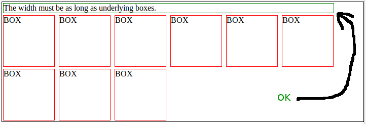Make top div as wide as the div below it MicroEducate