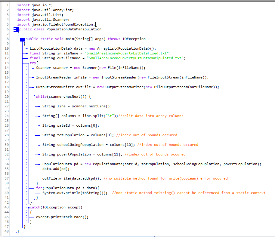 java Text file manipulation Take data from text file and write a new