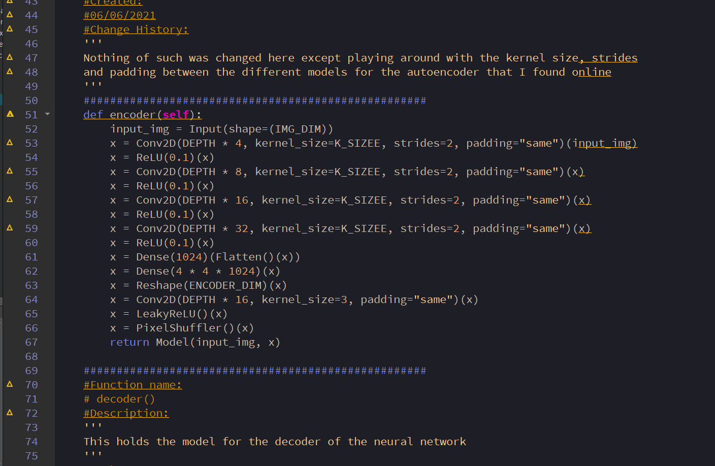 Getting rid of errors and warnings in a python file in Qt Creator