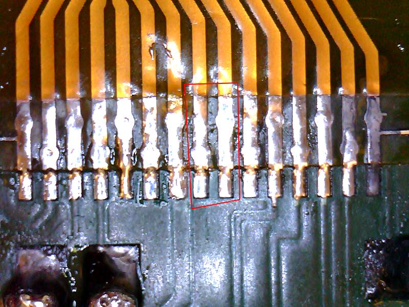 pcb fabrication Flat flex cable soldered to PCB is developing a short