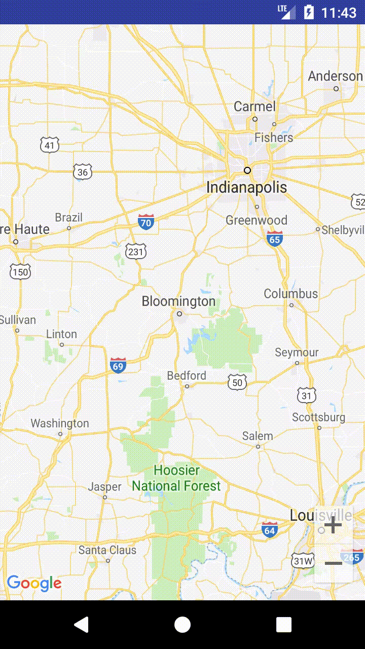 How can animated marker google map like shown in image in android