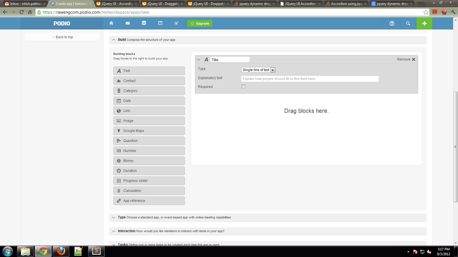 jquery dynamic drop/drag accordion Stack Overflow