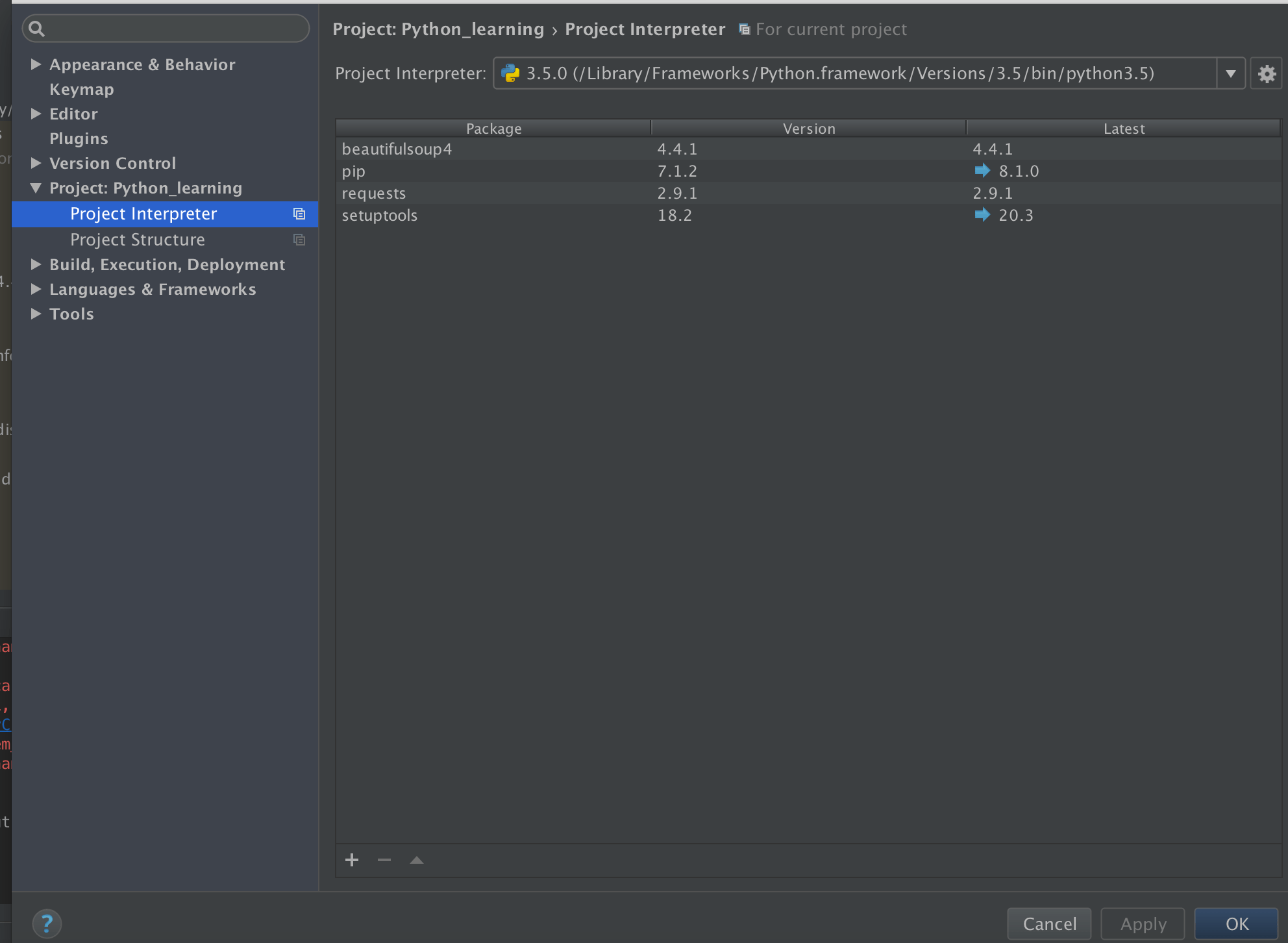 macos Install BeautifulSoup on python3.5, Mac , ImportErrorNo module