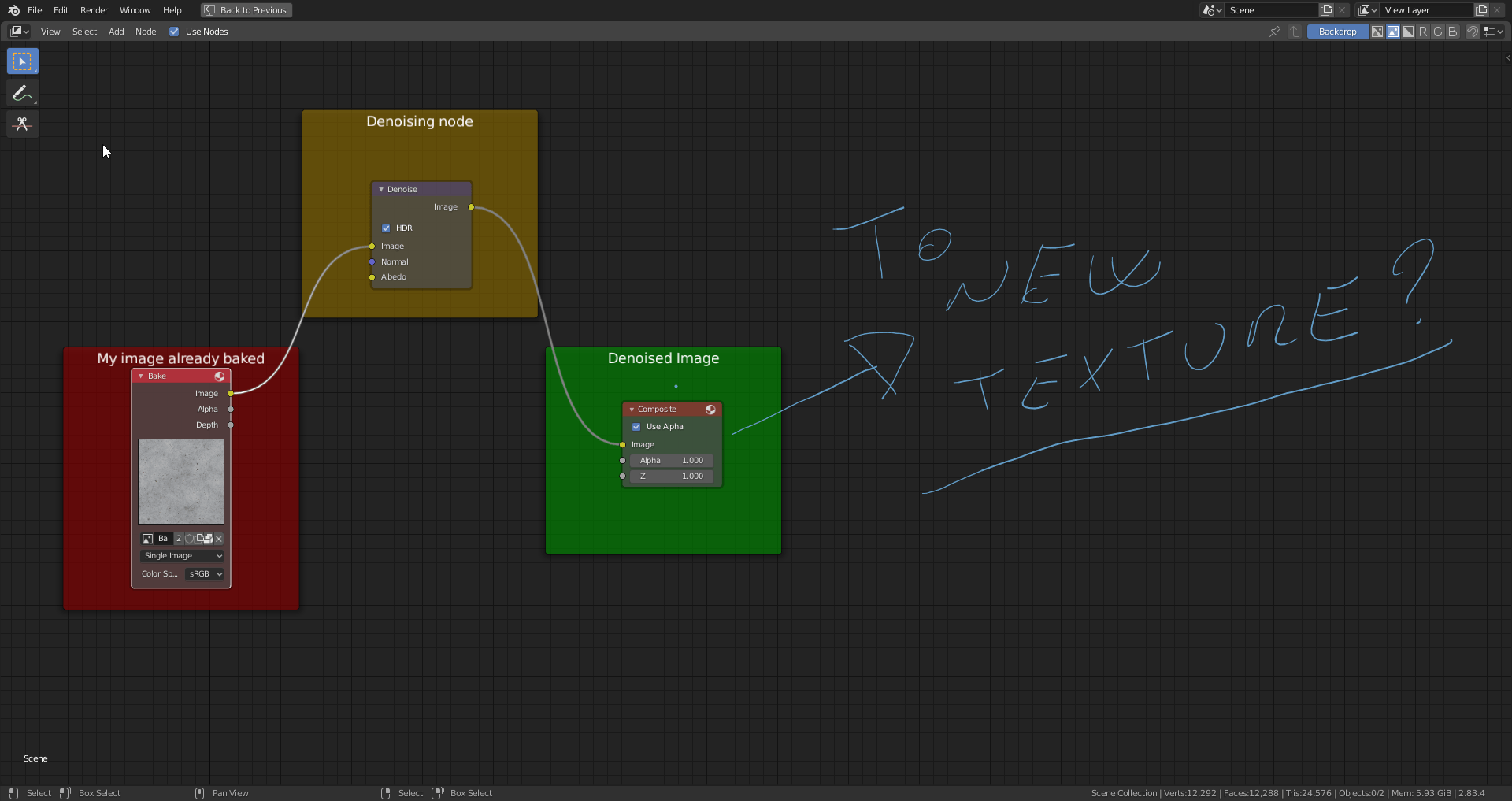 Is it possible to denoise a baked texture? Blender Stack Exchange