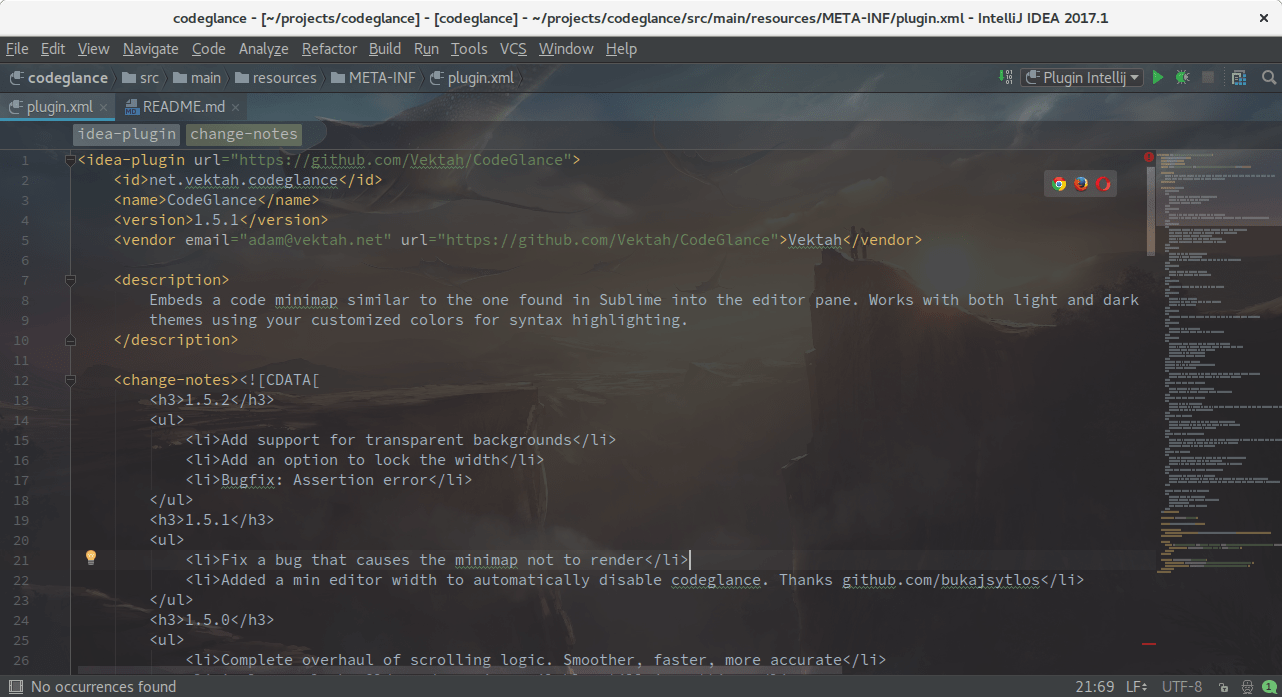 Show code in scroll bar in Intellij Idea Stack Overflow