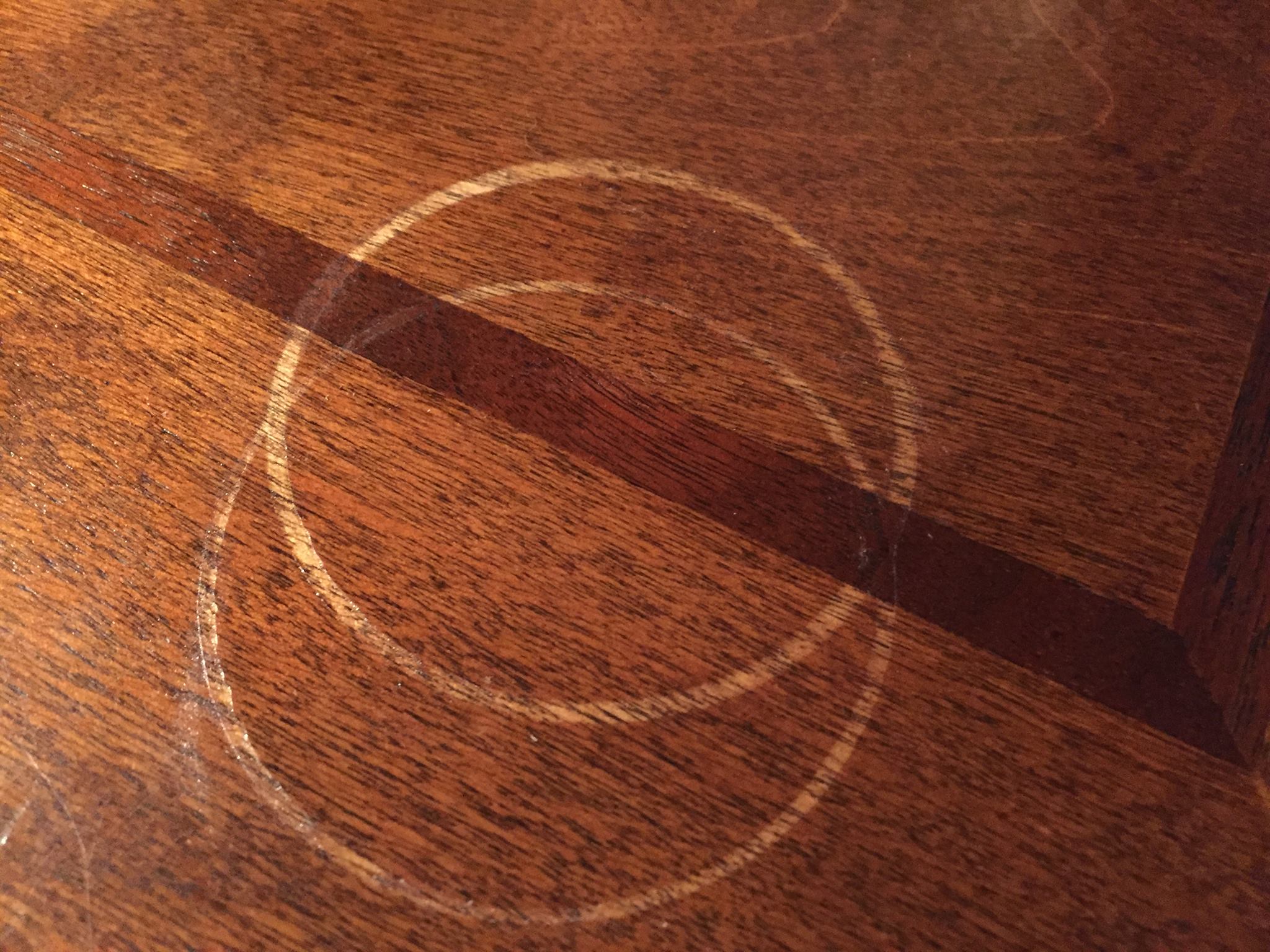 Wood How to repair wood furniture surface from chemical blemish