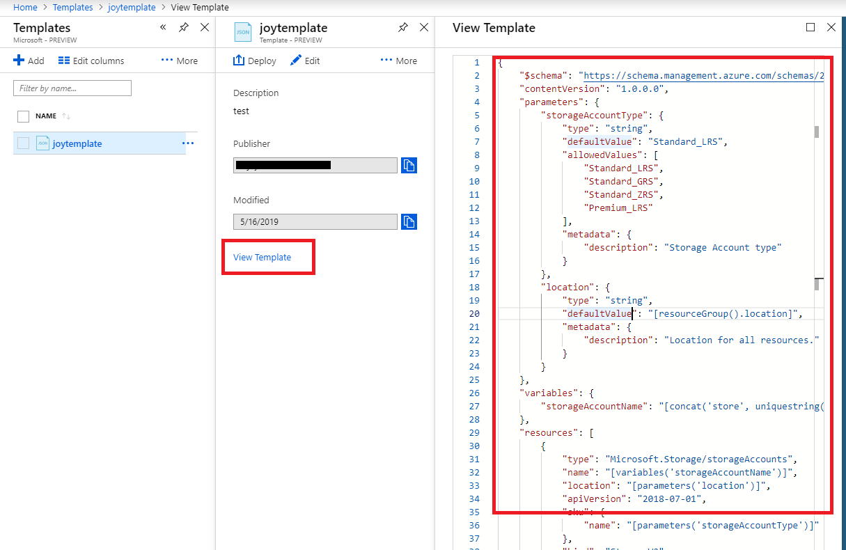 Reseting Azure VM deployed from an image using JSON template Stack