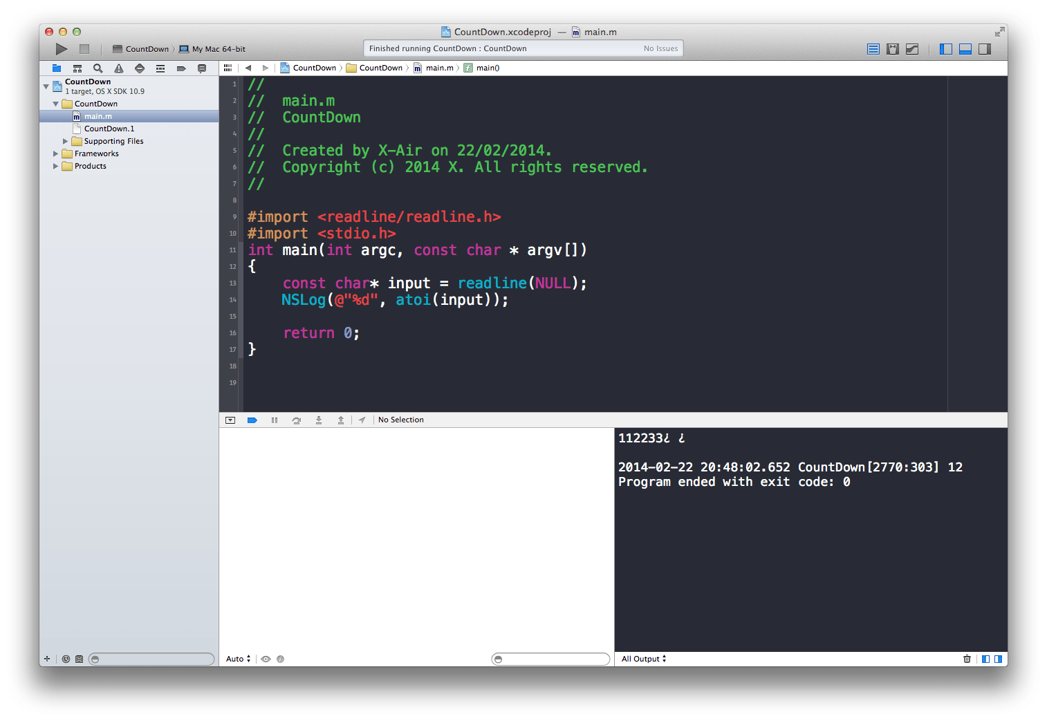 objective c Why readline() inputechoing in console? Stack Overflow