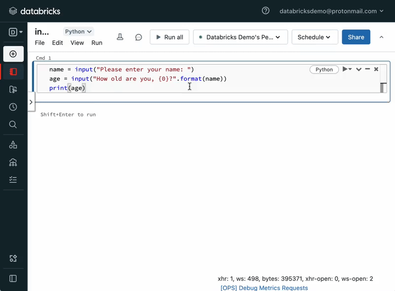 databricks notebook input Your Personalized AI Assistant.