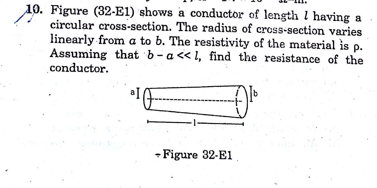 homework and exercises Alternate solutions to Resistance of a Conical