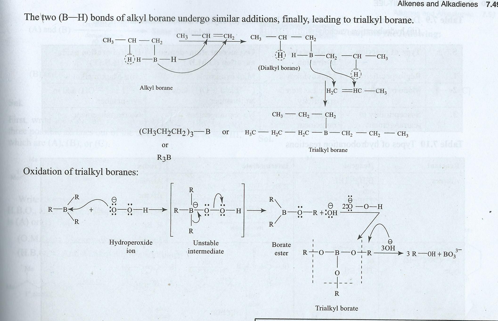 organic chemistry What is the mechanism of trialkylborane oxidation with hydroperoxide