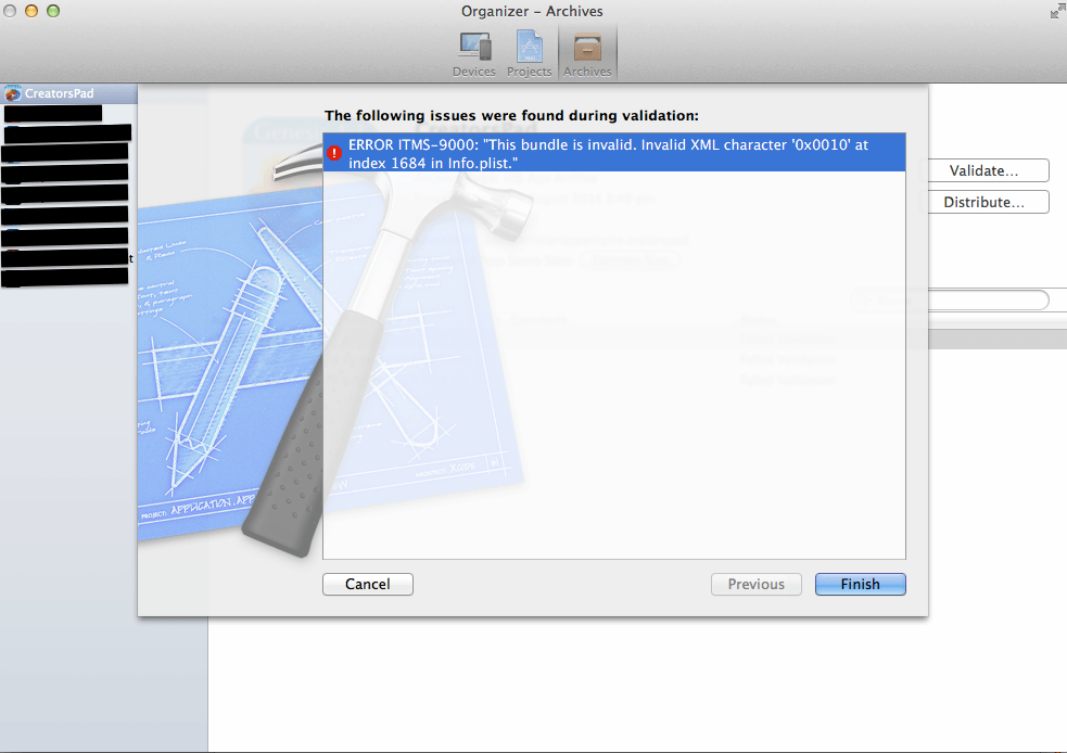 ios Error while uploading app to App Store ITMS 9000