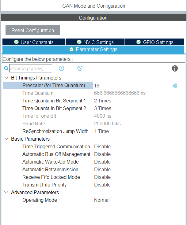 STM32 CANbus Mail boxes are full and gives HAL_CAN_ERROR_PARAM back