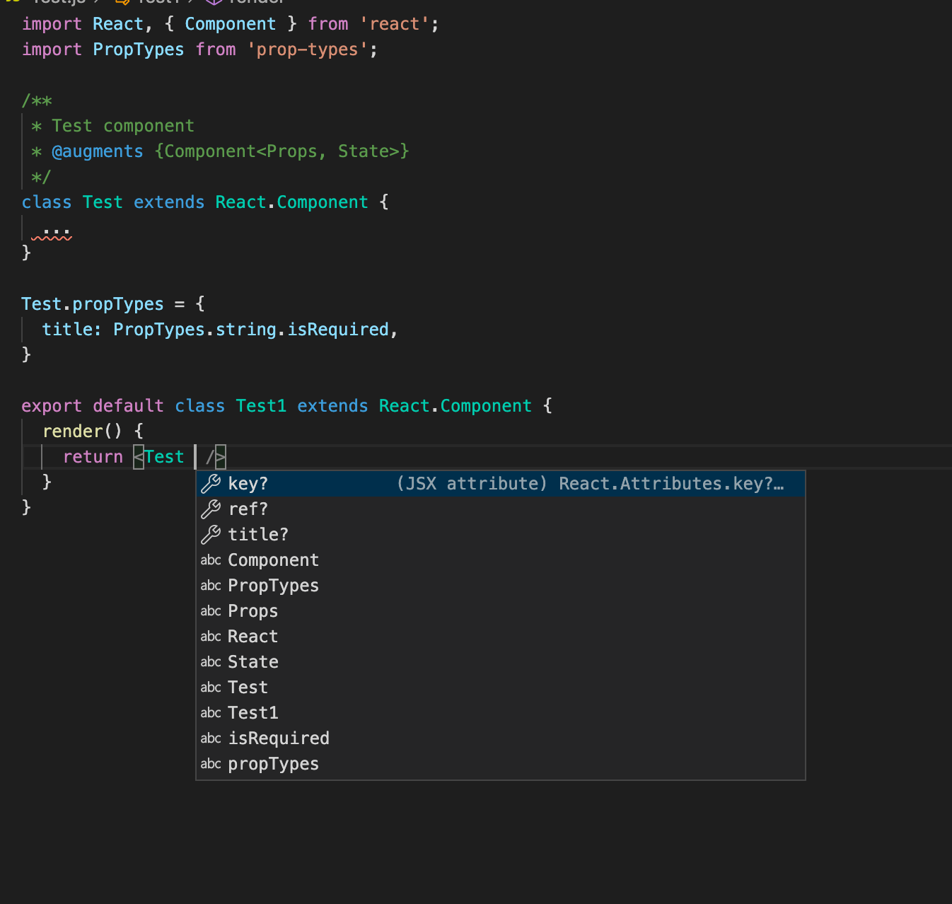 javascript How to use typescript jsdoc annotations for React