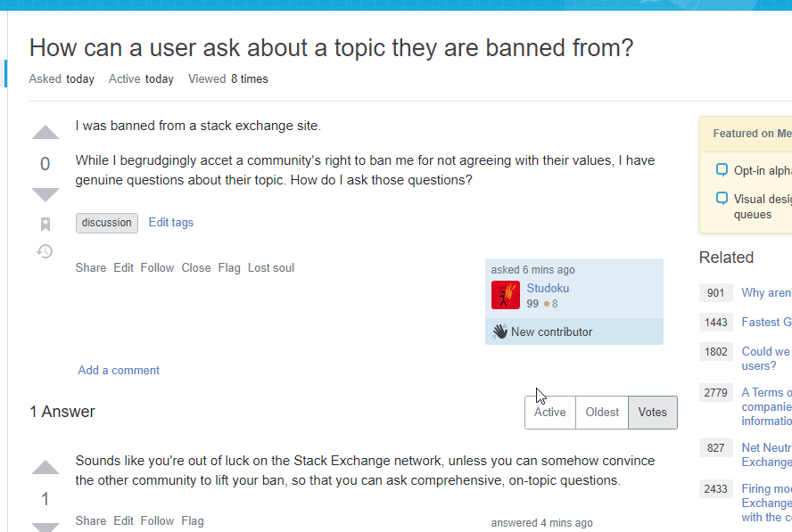 New Contributor hover card information opens a scrollbar on a post
