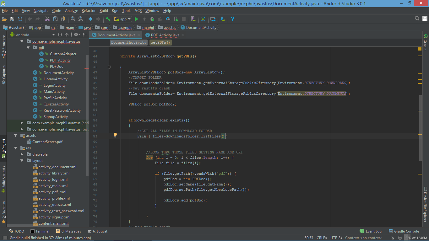 java The Scrollbar and import com.github.barteksc.pdfviewer.ScrollBar