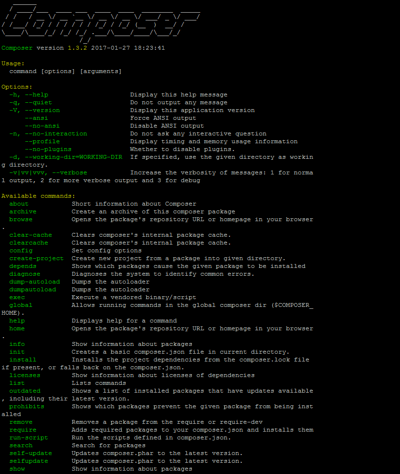 installation of composer on shared hosting