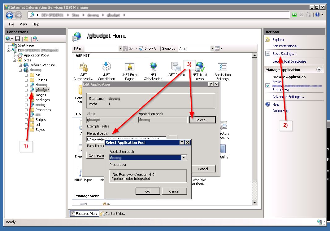 iis 7 How are Applications Removed from the IIS Application Pool