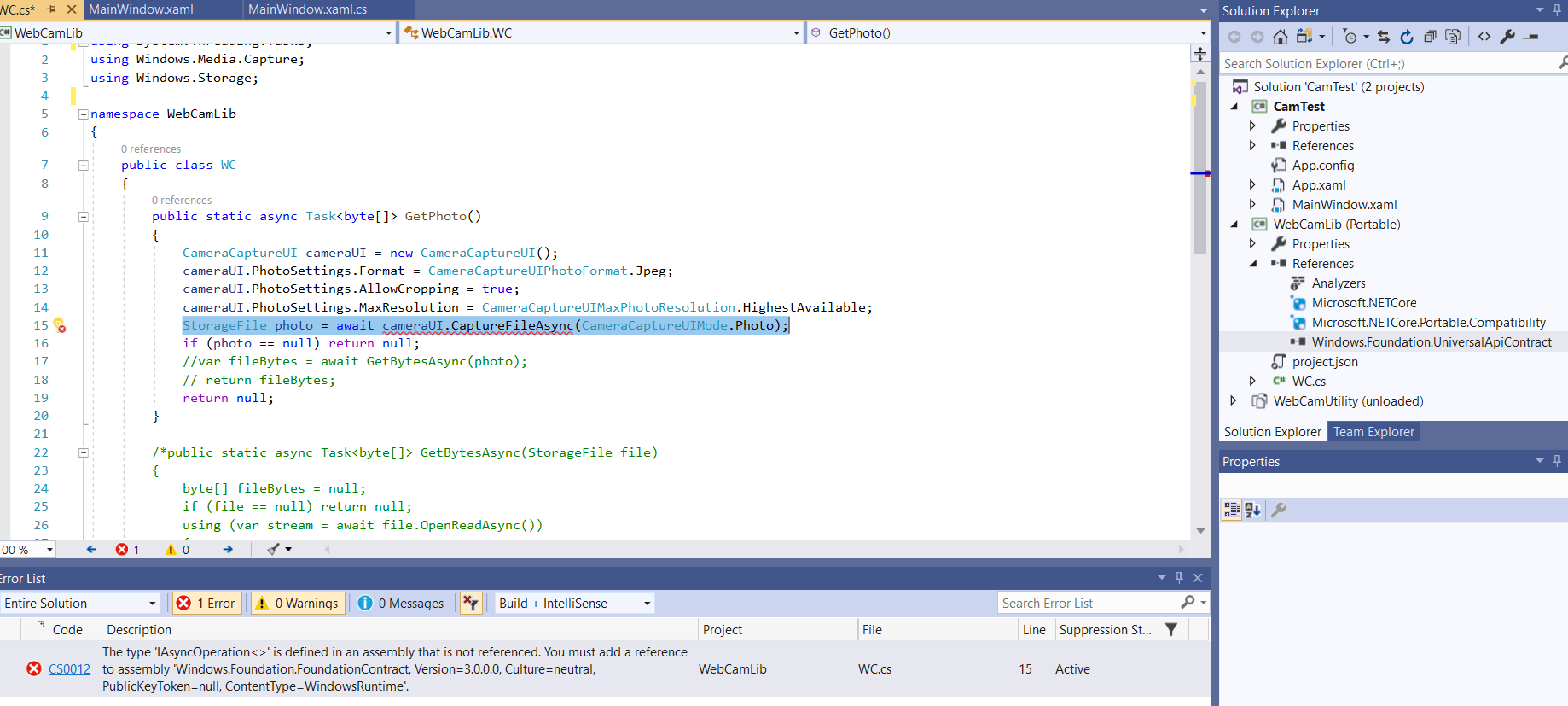 c Using async / await in Portable Library project Stack Overflow
