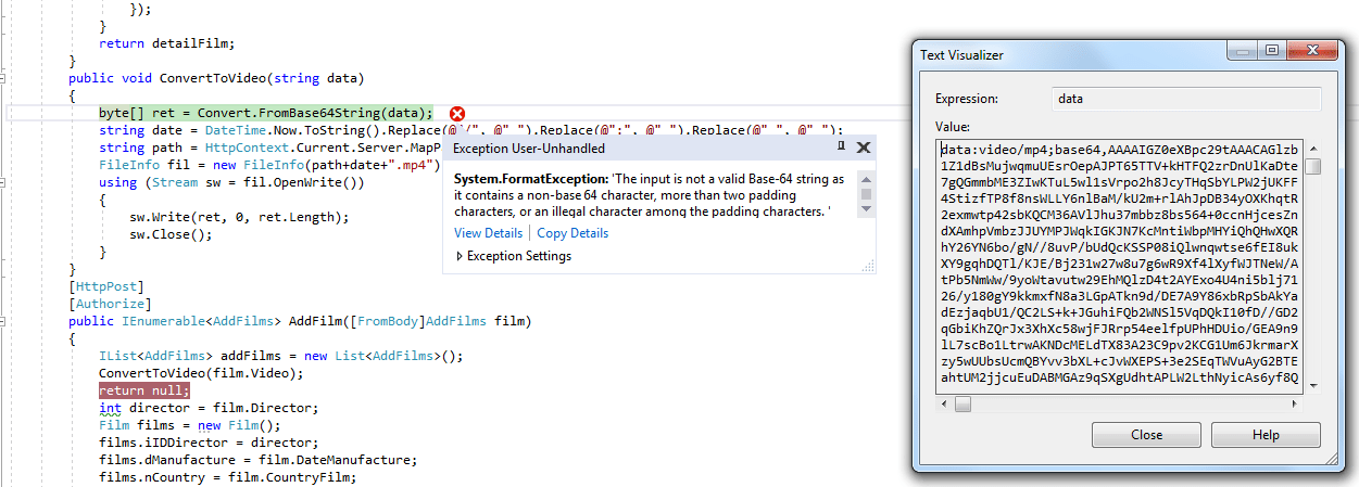 How to Convert Base64 string To Video in C Stack Overflow