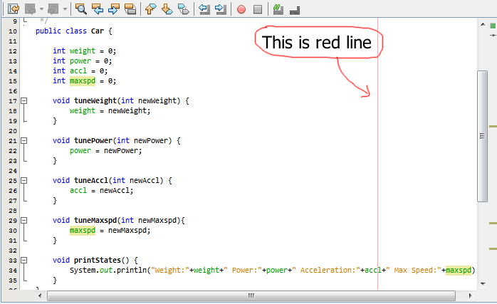 Netbeans 6.9 Vertical Line on Screen Stack Overflow