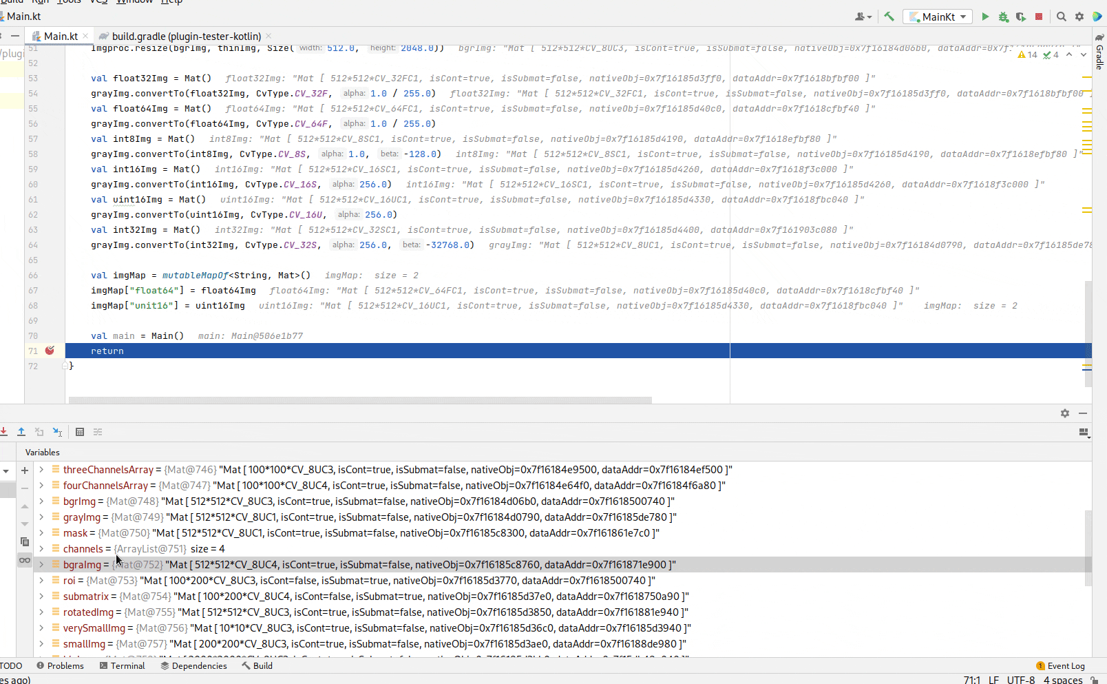 View Mat content while debugging Flutter Fixes
