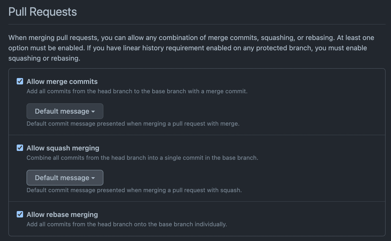pull request How to restrict merging options on github Stack Overflow