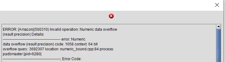 sql Redshift Numeric data overflow (result precision) Stack Overflow