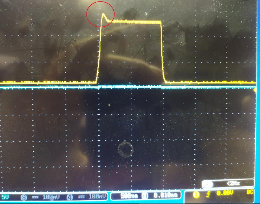 555 Removing voltage fluctuation of Nchannel MOSFET as