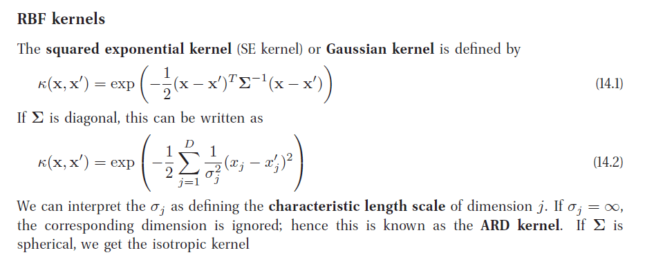 probability ARD Kernel explanation Mathematics Stack Exchange