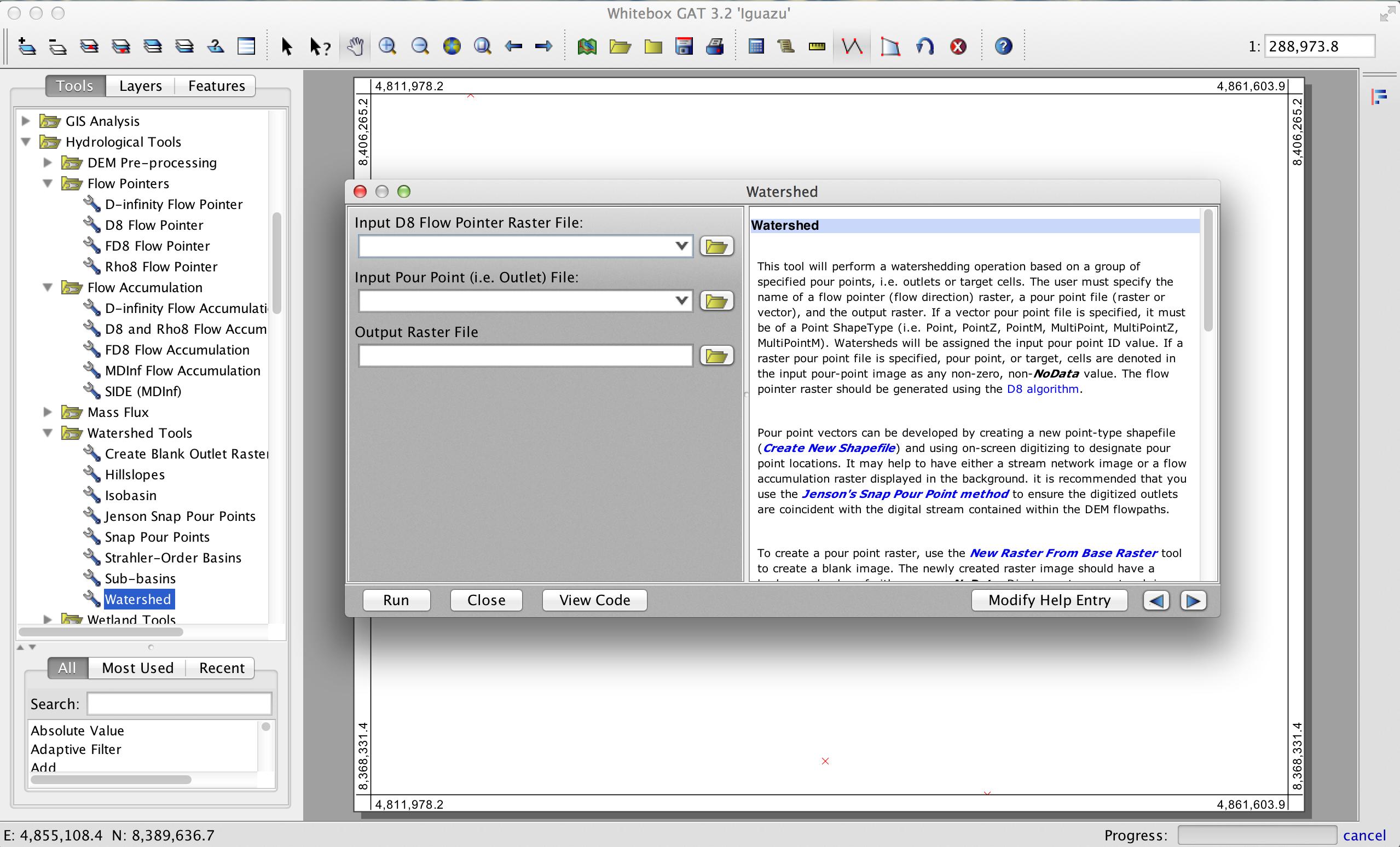 Creating catchment from point using DTM raster in QGIS? Geographic