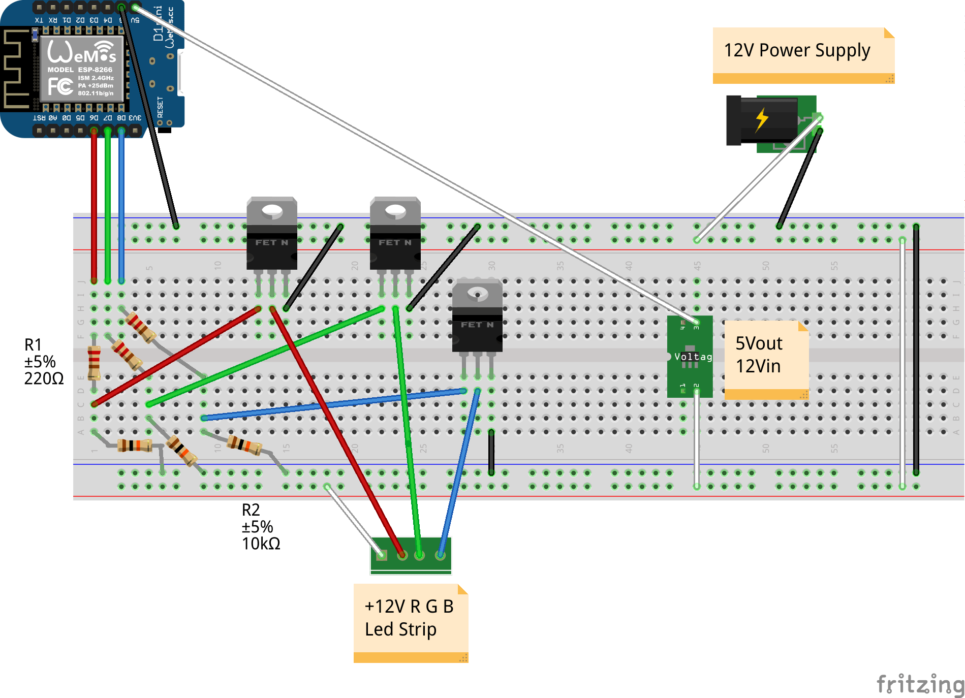 Am I using the right resistors with these MOSFETs for an ESP8266