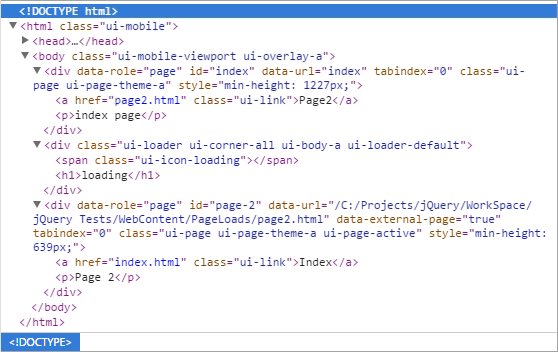 jquery mobile Pages not being unloaded from DOM when using index.html