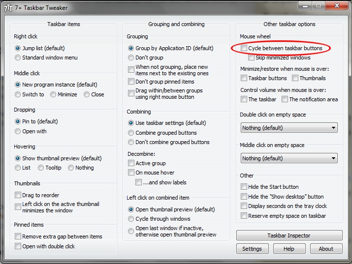 mouse Disable scrolling behaviour in Windows 7 taskbar Super User