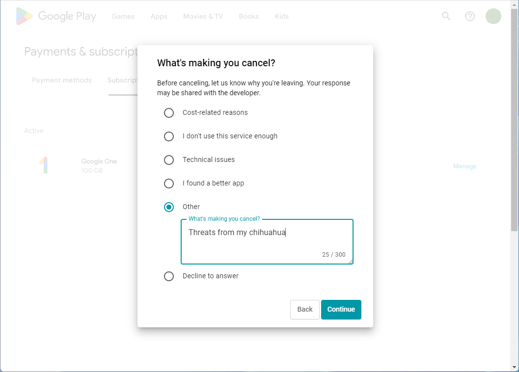 How do I downgrade my Google Drive storage account?  Applications Stack Exchange