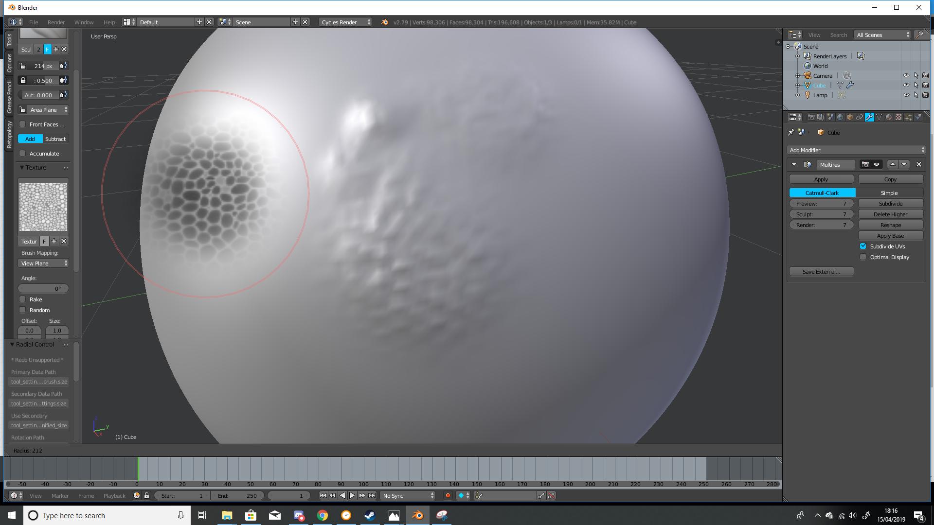 sculpting Alpha Sculpt Brush blurry Blender Stack Exchange