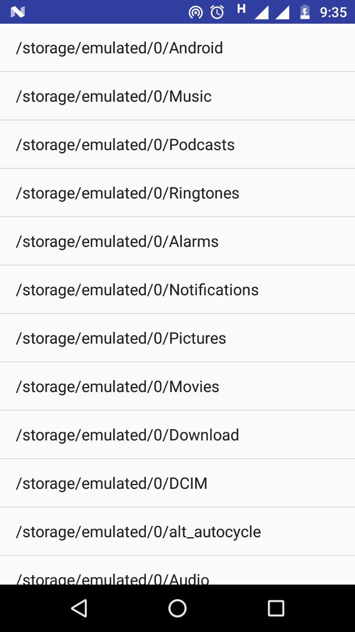 android How to get all Phone Storage(internal storage) directory list