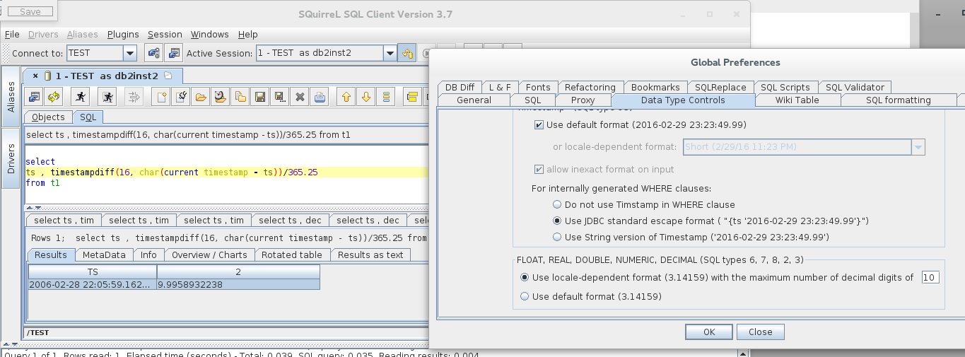 sql How do I increase scale of DB2 query results in SQuirreL? Stack