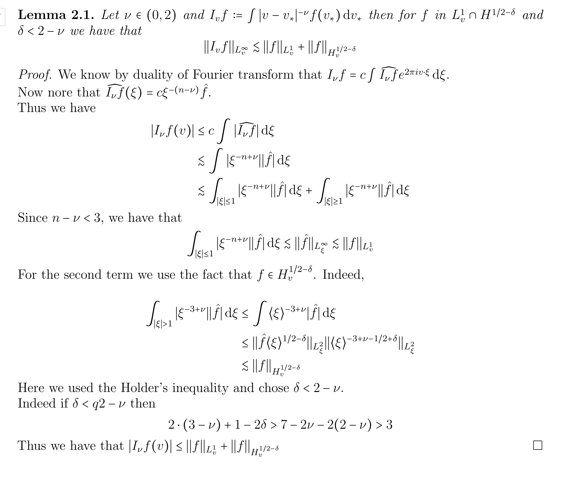 Simpler proof of the Hardy-Littlewood-Sobolev inequality.