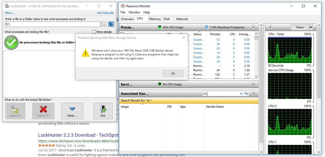 External hard drive always in use, no apparent reason Super User