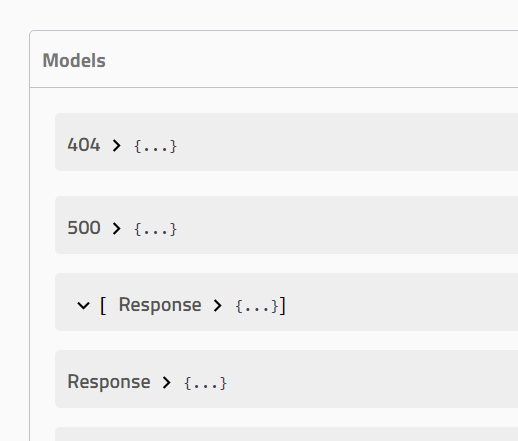 Array title not showing up in Swagger UI Models Stack Overflow
