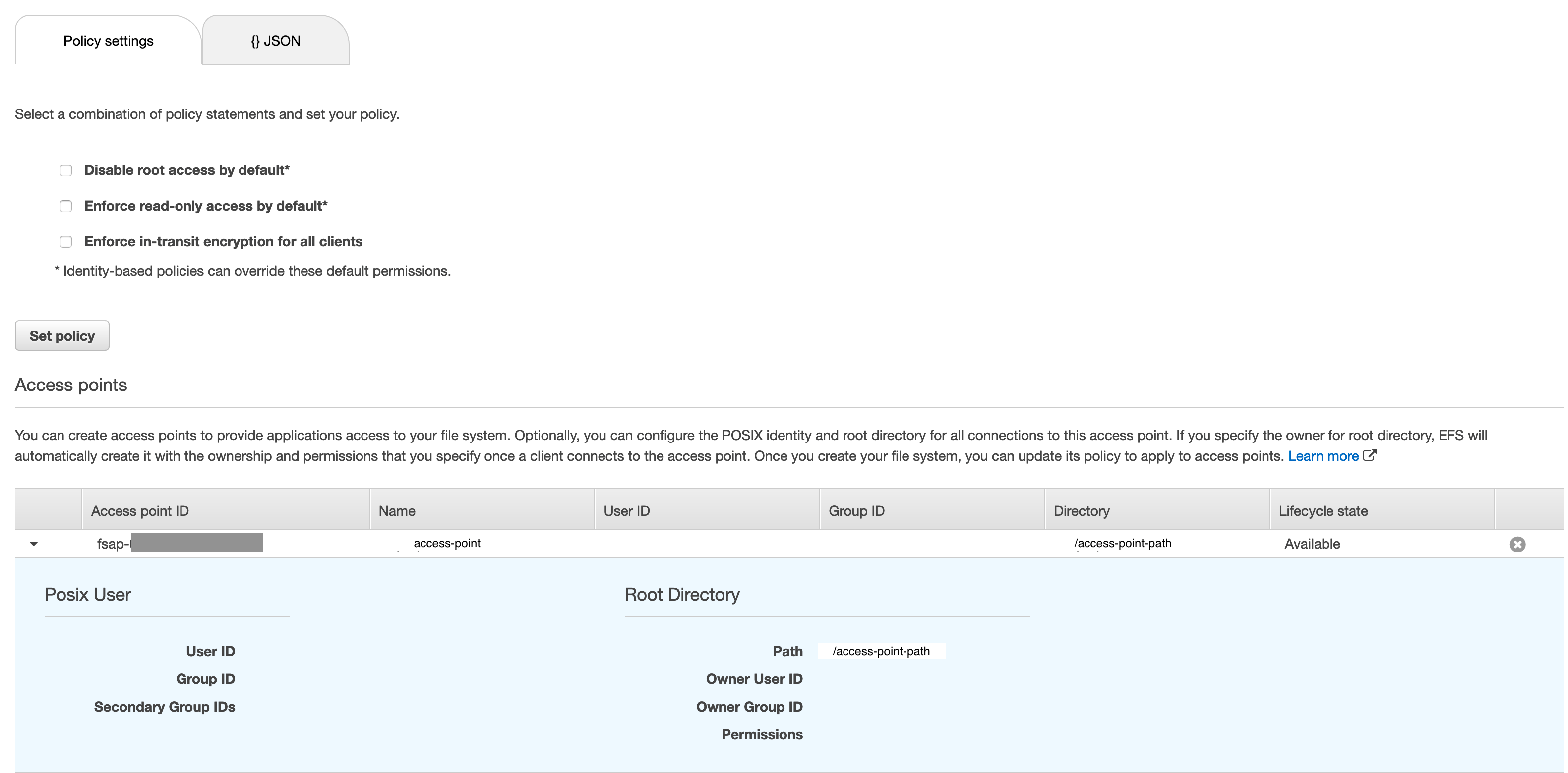 AWS EFS Access Point mount Amazon web services