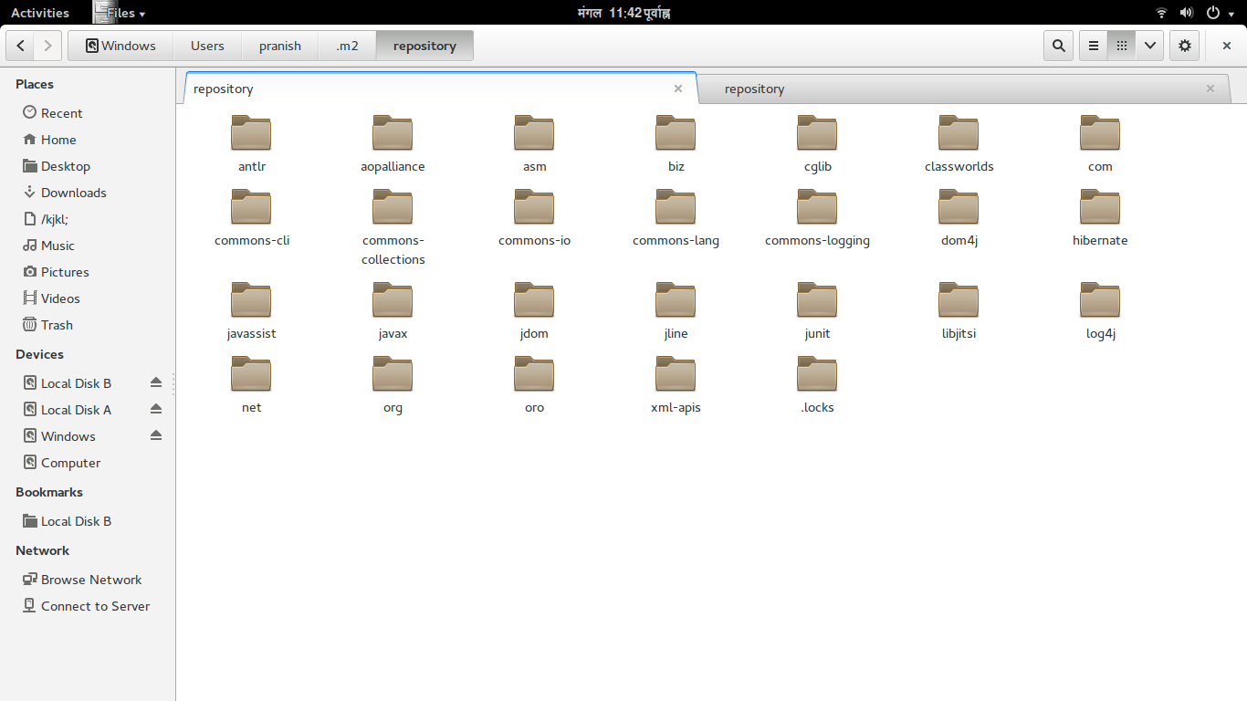 linux .m2 folder in ubuntu not showing necessary folders Stack Overflow