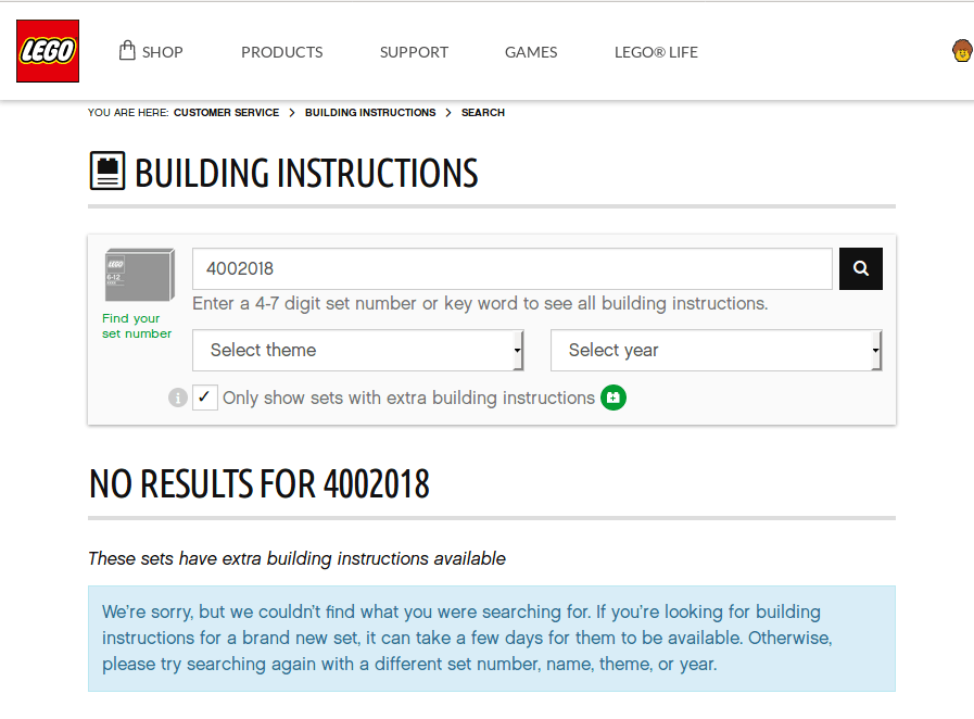 Official instructions for 2018 LEGO employee Christmas gift 4002018