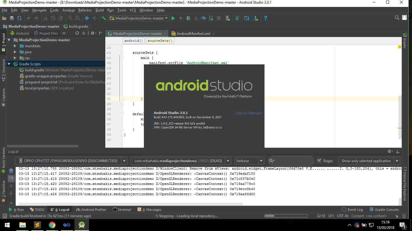 android i cannot find my project build.gradle file to
