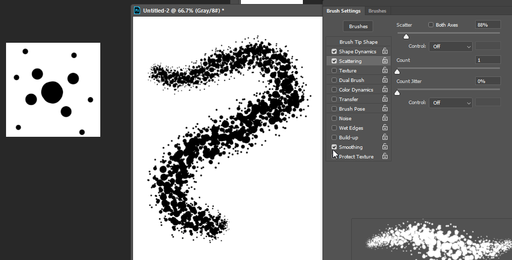 brush dense in center and thin on the sides? Graphic Design