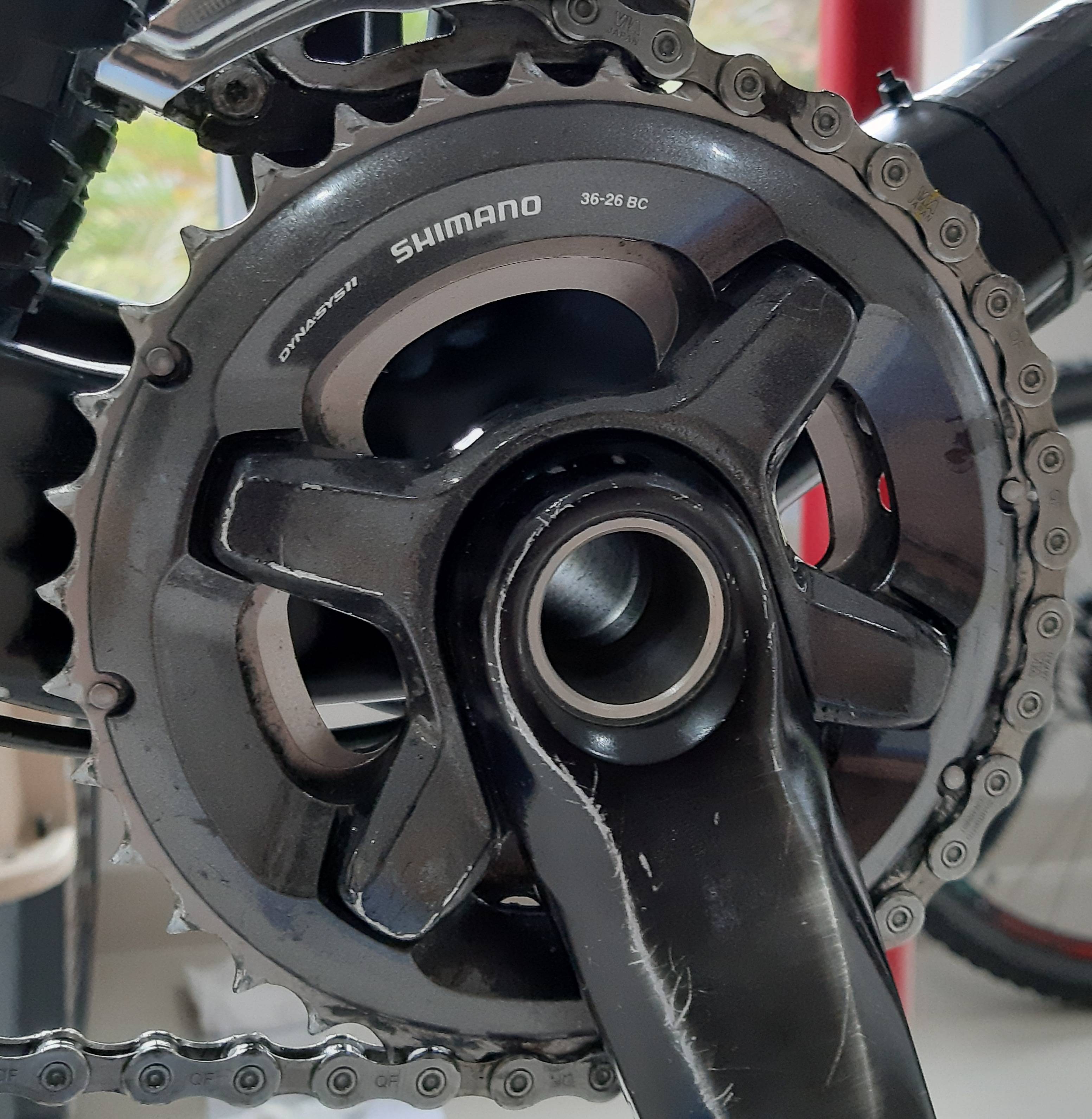 Chain is slipping relative to large chainring but not the small one